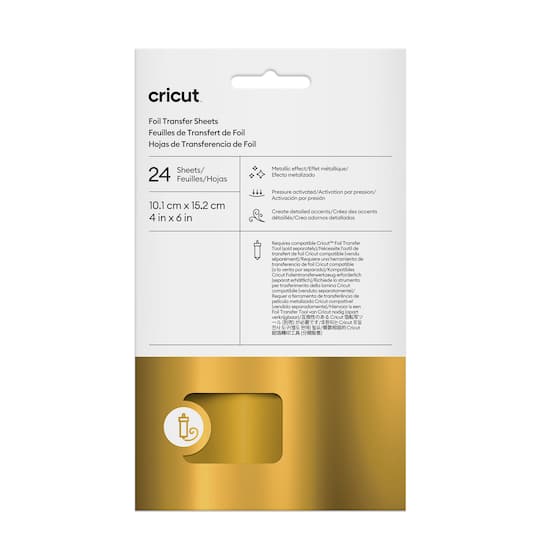 Cricut® 4" x 6" Gold Foil Transfer Sheets, 24ct.